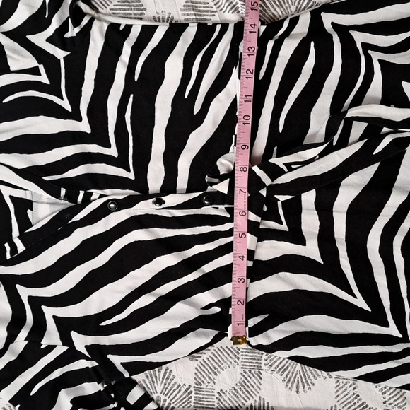 Talbots zebra print stretchy tie front shirt dress szM petites - Picture 11 of 16